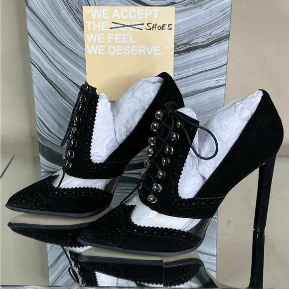 Jeffrey Campbell Vintage Salarino Suede Loafer Heel Bootie - Picture 5 of 8